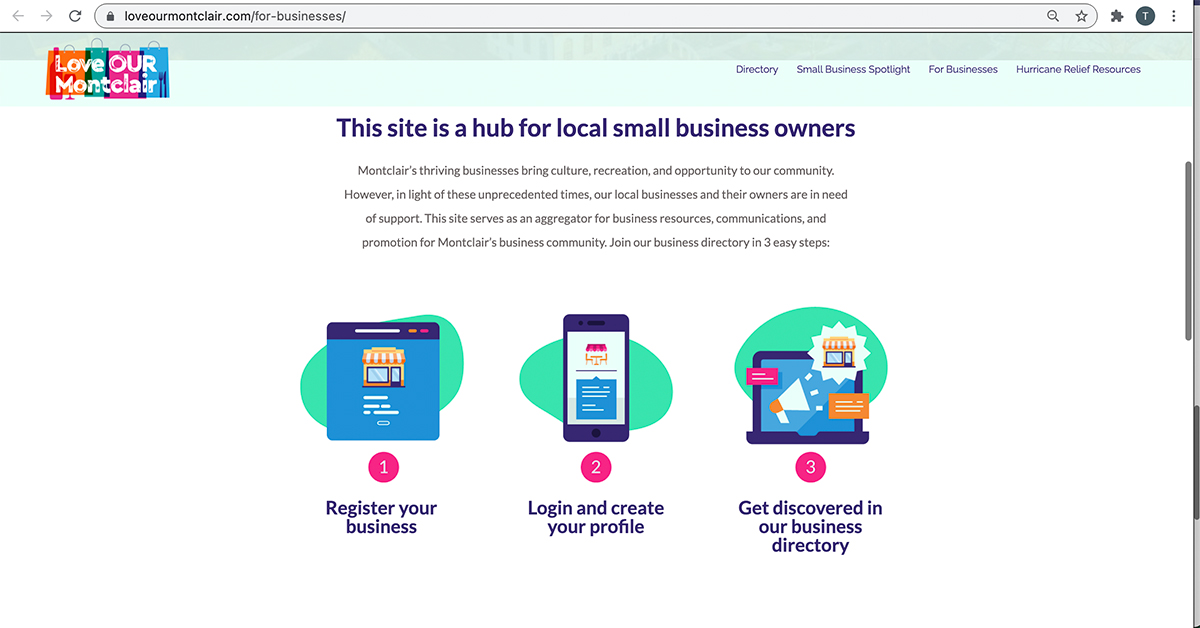 Small business web page