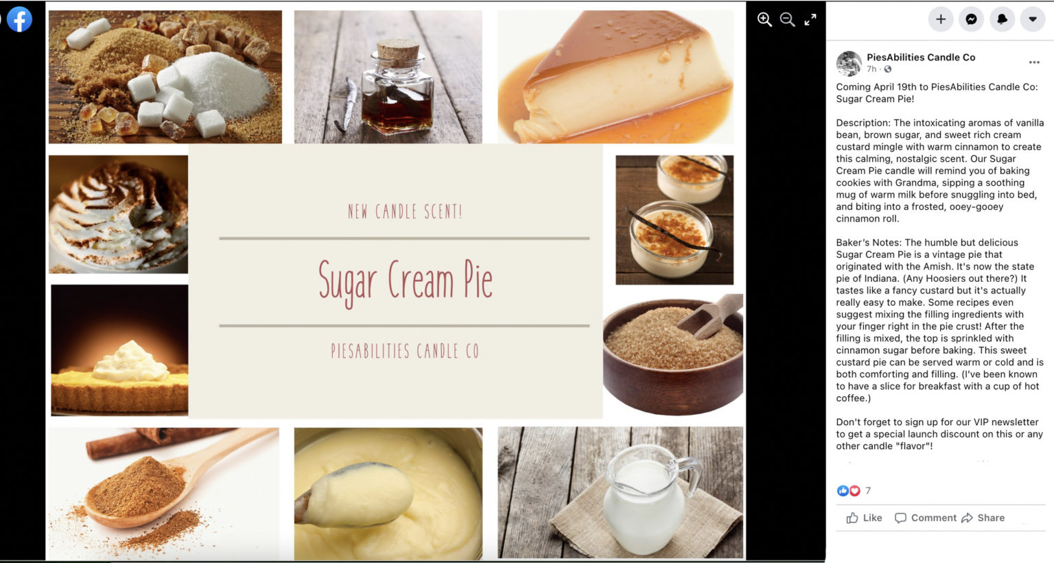 Pie company website