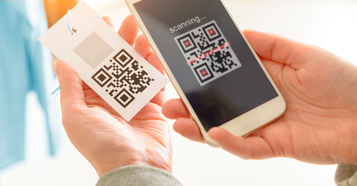 QR codes on two phones